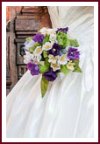 Bouquet rond de mariée printanier vert anis