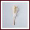 Lot de 10 boutonnières invités mariage toile rustique épi de blé et rose blanche