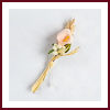 Lot de 5 broches boutonnières invités mariage épi de blé calla rose