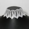 Collier ras de cou dentelle blanche
